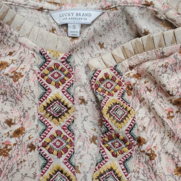 RELISTED Lucky Brand mixed print peplum tank top - Picture 3 of 4